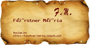 Fürstner Mária névjegykártya