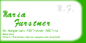 maria furstner business card